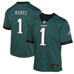 Youth Philadelphia Eagles Jalen Hurts Nike Green Game Jersey